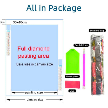 5D Diamond Art Painting Kits for Adults American Native Indian Horse Round Full Drill Gems Cross Stitch Art Kit Canvas Painting by Diamond Mosaic Craft for Home Decoration 40x50cm(3)