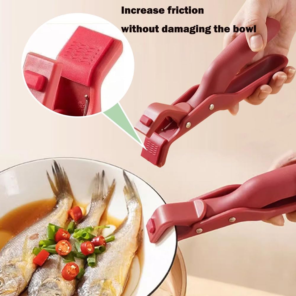 Multi-Purpose Anti-Scald Bowl Holder Clip for Kitchen, Silicone Anti-Slip Clip for Dishes, Pots, Bowls