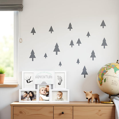Tiny Ideas You Are Our Greatest Adventure Collage Keepsake Photo Frame, Baby Keepsake Pictures, DIY Baby's Handprint and Footprint Kit, Gender Neutral Nursery Wall Decor, White