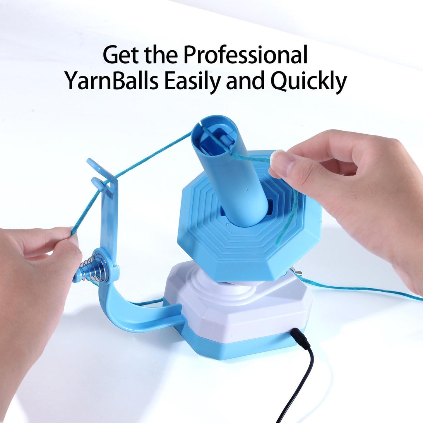Spalivivre Electric Yarn Ball Winder, Automatic and Stepless Speed Yarn Winder, 10 oz Large Capacity, Easy to Use, Upgrade Yarn Spinner for Knitters and Crochet Lovers