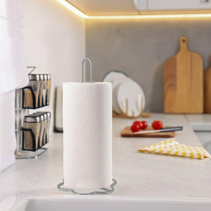 Paper Towel Holder Countertop, Sturdy Kitchen Paper Towel Stand for Organization and Storage