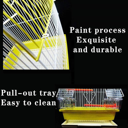 Professional Birdcage Pet Supplies Bird Carrier Gardening Decor Parrot Cages for Large Birds,Household Large Parrot Cage,House-Shaped Decorative Bird Cage,Parakeet Love Bird Pearl Bird(Yellow)