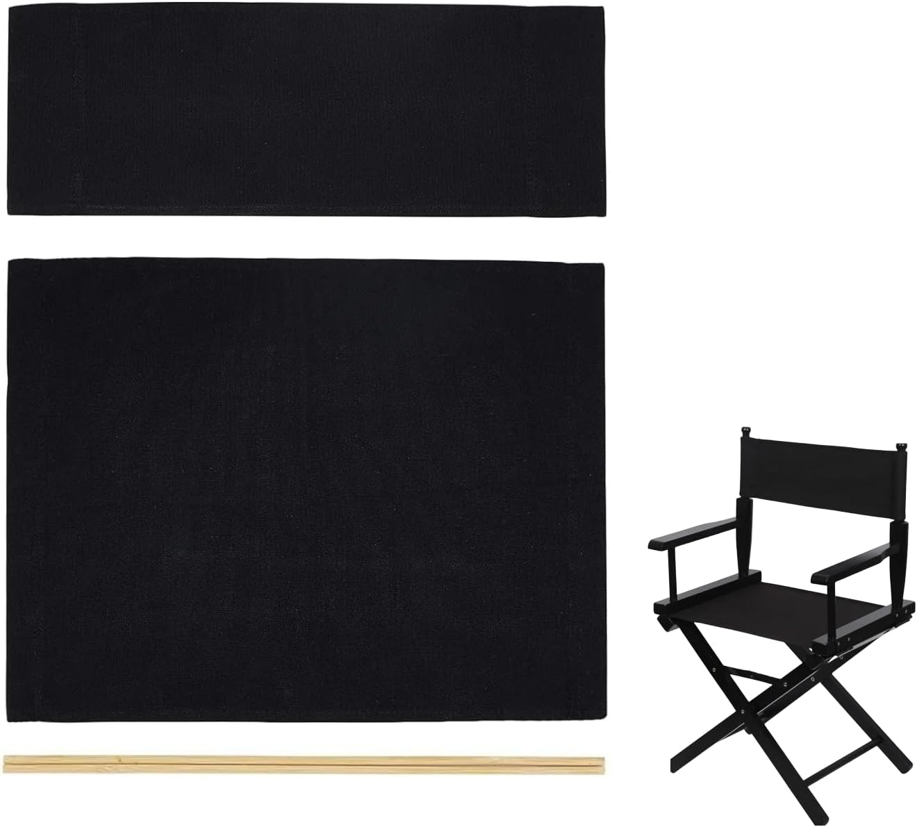 21.2" 16.1" Director Chair Canvas Replacement with Wood Stick, L x W Portable Cover for Directors Chair, Casual Home