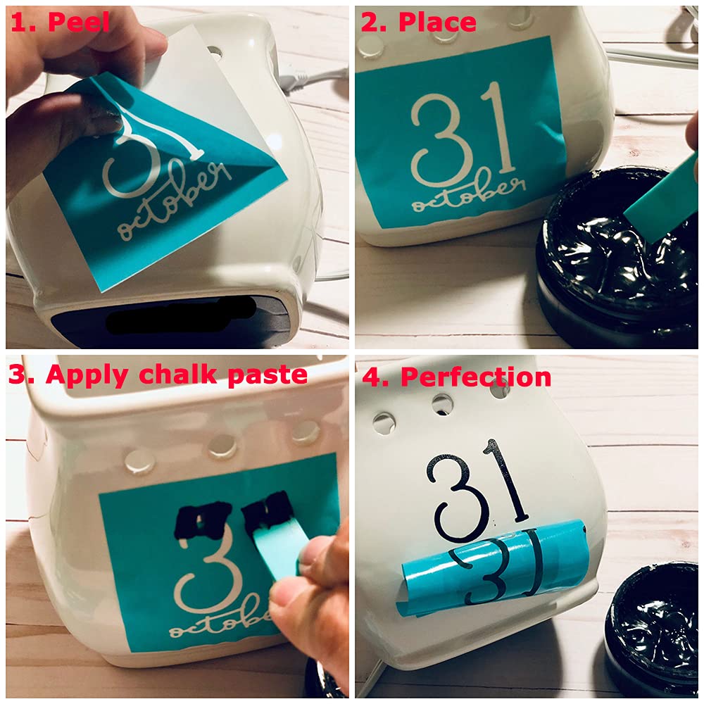 DGAGA Stencil Chalk Paste Paint Kit, 8 Bottles Screen Printing Ink Set Stencils for Painting on Wood, DIY Home Decor, Canvas, Glass, Chalkboard Crafts, Art Supplies