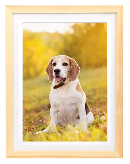 IOOSTAR 12x16 Diamond Painting Picture Frame ，Display Pictures 10 x 14 inch/25x35 cm with Mat or 12 x 16 inch/30x40 cm Without Mat， Diamond Art Photo Frame Natural Solid Wood Color (YNCK0021)