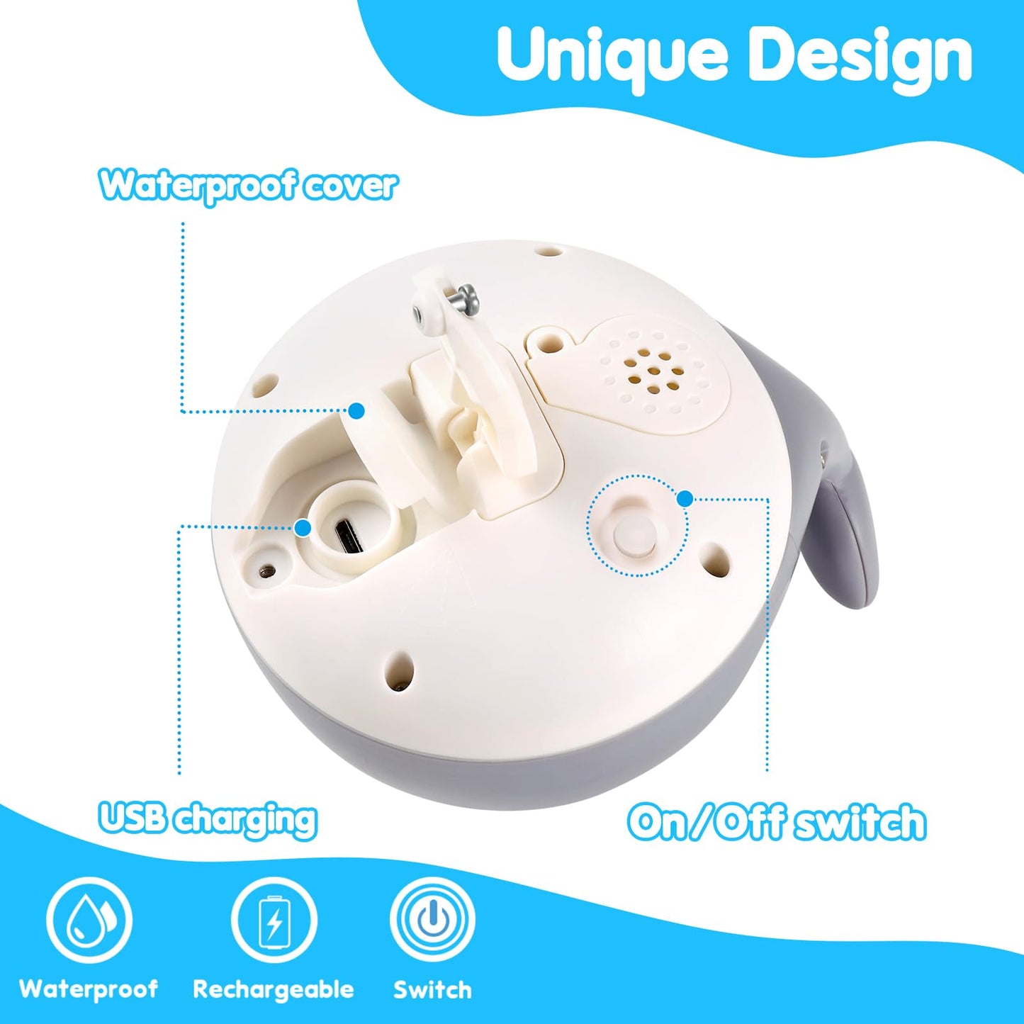 ANGGIKO Baby Bath Toys, Toddler Bath Toys for Kids Ages 1-3, Light Up Whale Bath Toy Sprinkler, Pool Water Table Infant Baby Toys 6-12-18 Months, Bathtub Fountain Toy, Toddler 1st Birthday 1 2 3 Gifts