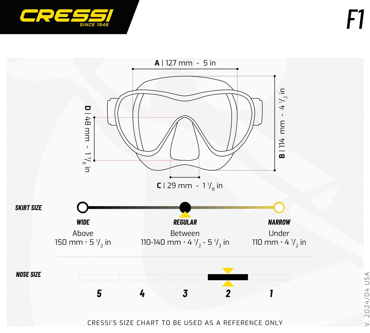 Cressi F1, White