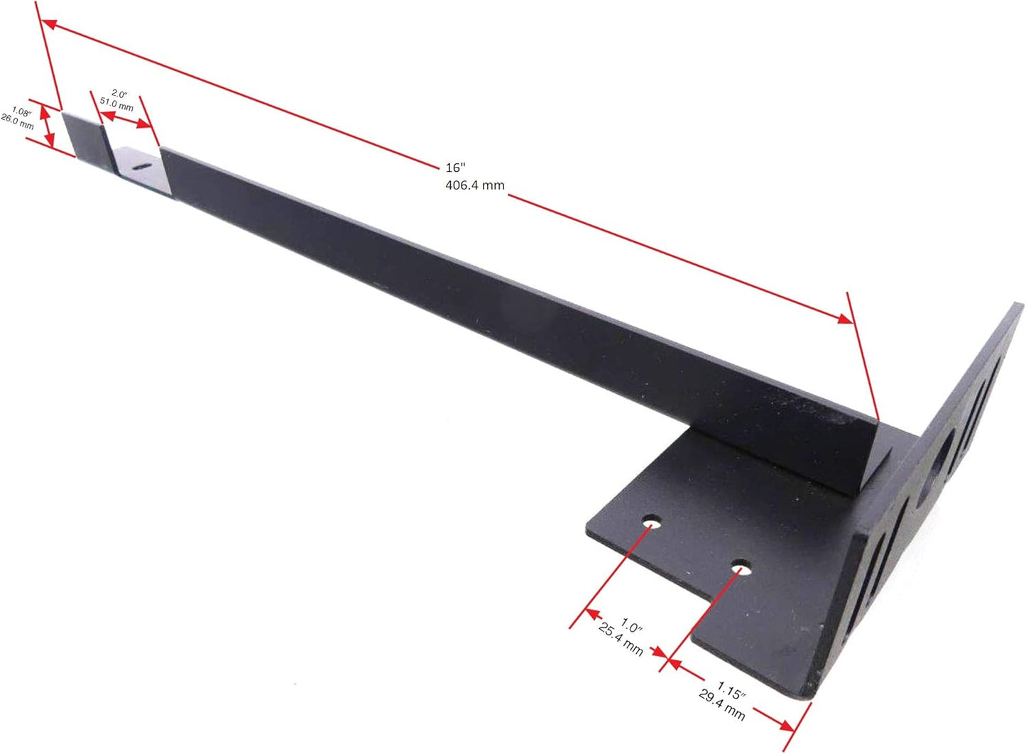 Tech Team Bed Frame Extension Set, 2 Pieces, Hardware Included, Extend Metal Bedframe to Meet Headboard