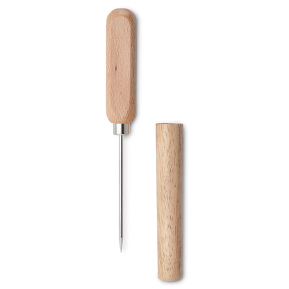 True Spike Stainless Steel Ice Pick Tool with Cover and Wood Handle for Cocktails, Restaurant, Bars, Camping, Bartender Home Bar Accessories, 8.5"