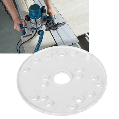 Router Base Plate Replacement, Universal Router Base Adaptor with Centering Pin Acrylic Router Base Attachment Woodworking Router Accessories Parts