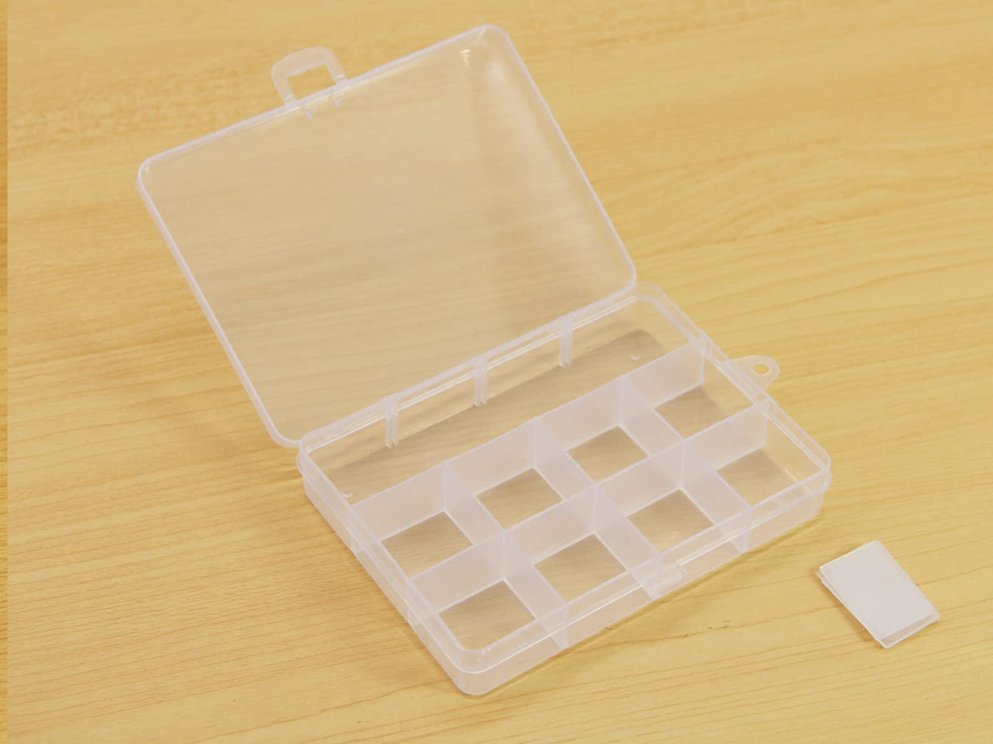 JESEP YONG Small Plastic Organizer Box 10 packs12 Grids Clear Storage Container Jewelry Case with Fixed Dividers for Beads Art DIY Crafts Jewelry Fishing Tackles 5.04 * 3.82 * 0.87 inches