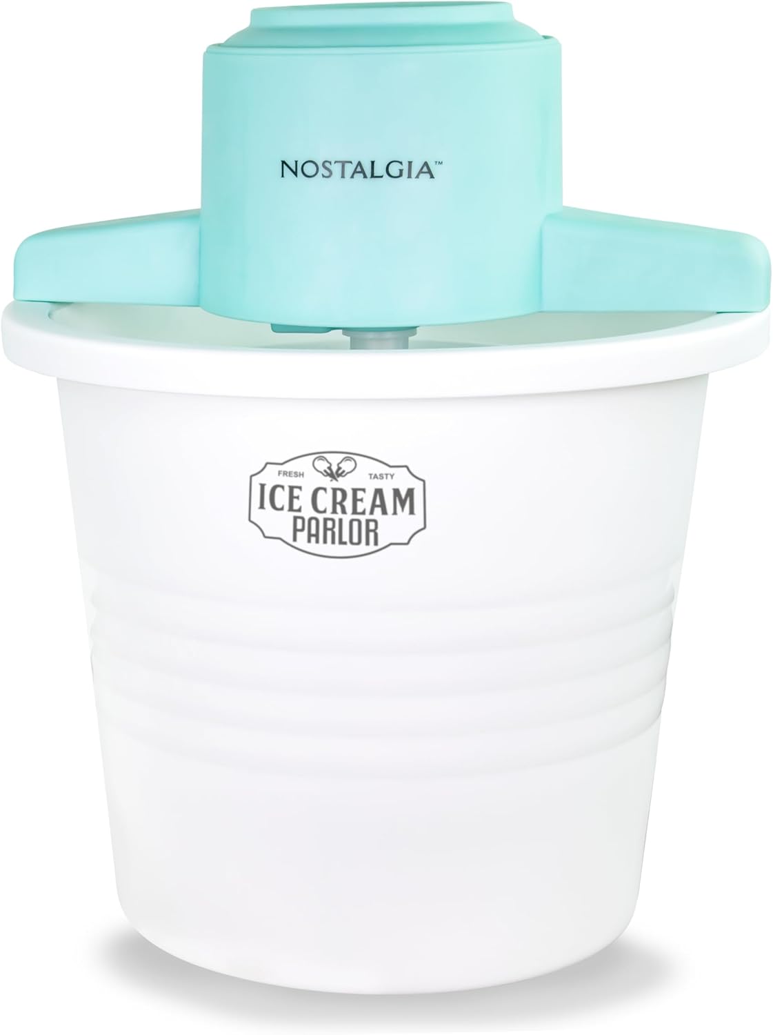 Nostalgia Electric Ice Cream Maker, Parlor Style, Old Fashioned Soft Serve Machine, 4 Quart