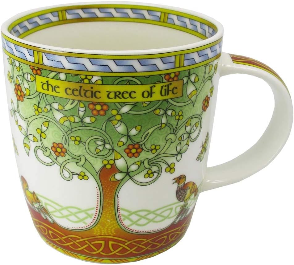 New Bone China Mug with Celtic Tree of Life Design, 325Ml
