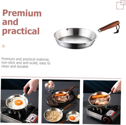 Mini Pancake Frying Pan, Stainless Steel Saucepan, Portable Griddle Chef Pan, Multi-use Egg Pan