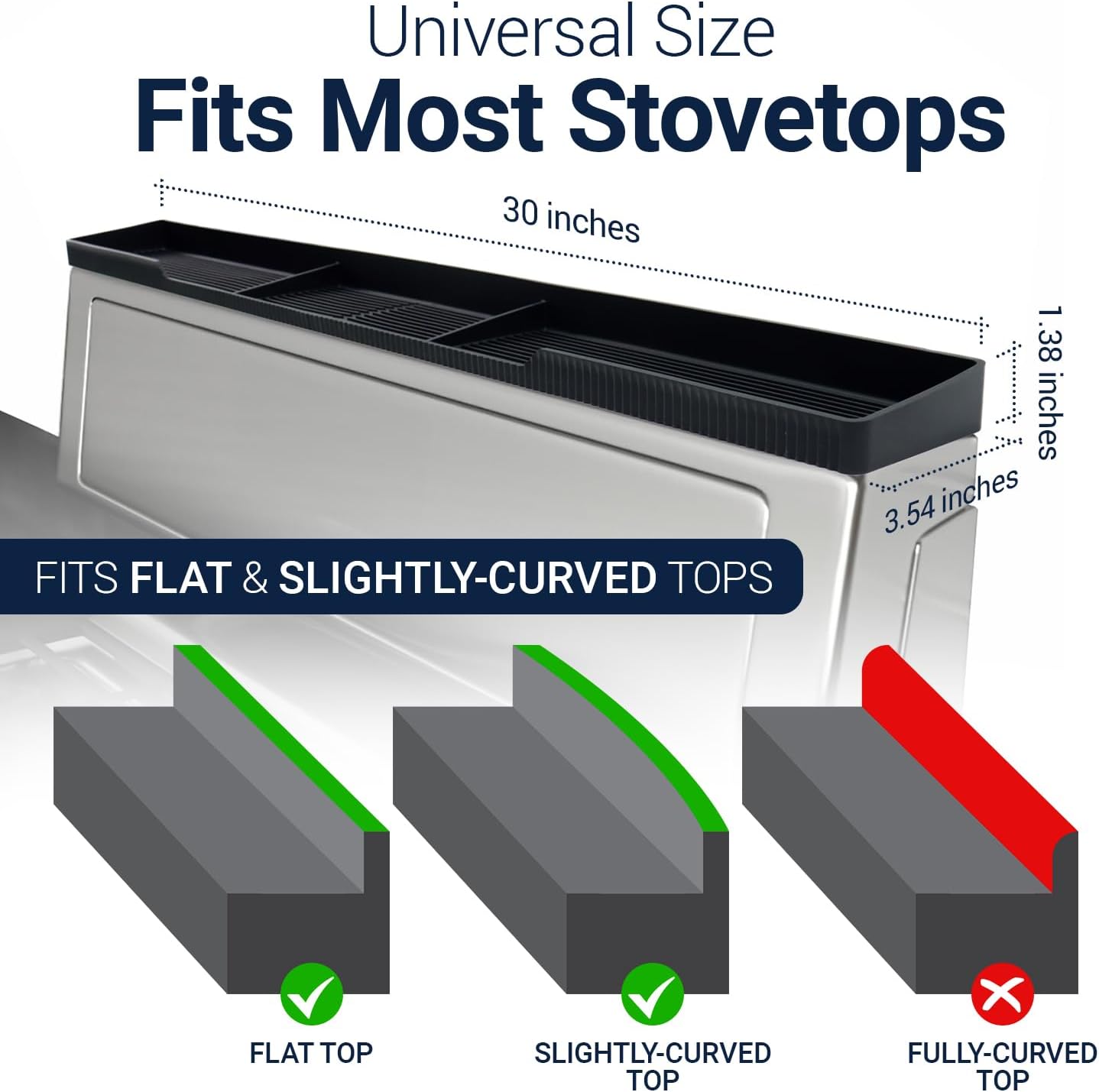 6 Silicone Magnetic Over the Stove Shelf for Back of Stove - Magnetic Stove Top Shelf and Over Stove Shelf, Over Oven