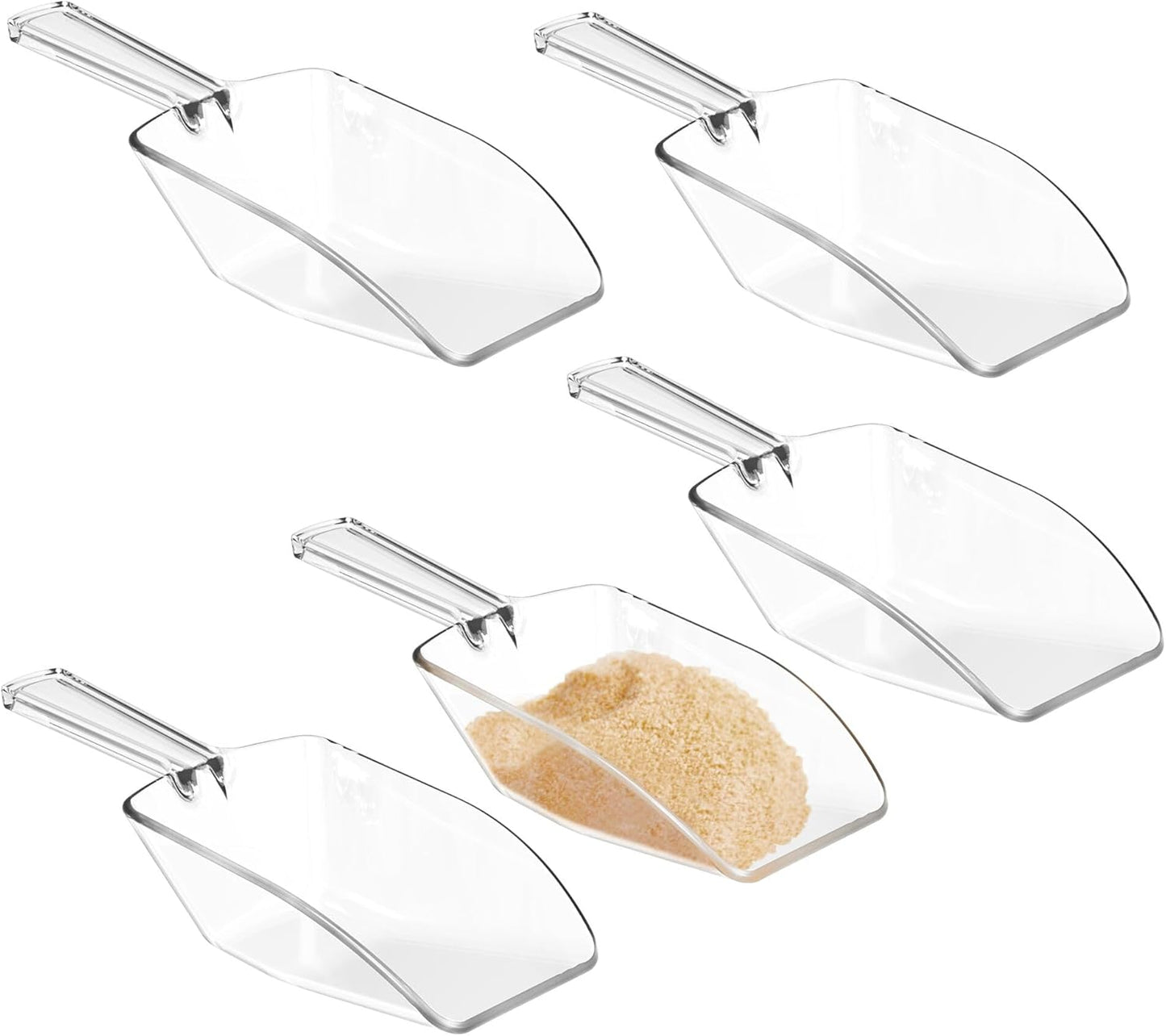 iDesign BPA-Free Plastic Multi-Purpose Measuring Scoops, 2 Tablespoon, Clear (Set of 5)