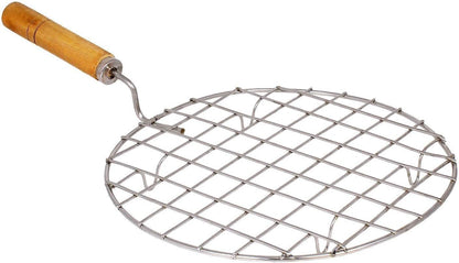 Khandekar 8 Inch Stainless Steel Round Wire Roaster Rack, Roti Jali, Papad Jali, Chapati Grill