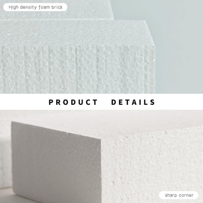 24 Pcs Craft Foam Blocks,4x4x2In Styrofoam Blocks,White Foam Bricks for School Projects Sculpting, Modeling, Floral Arrangements, Packing and DIY Crafts - Lightweight and Durable (4x4x2inch-24pcs)