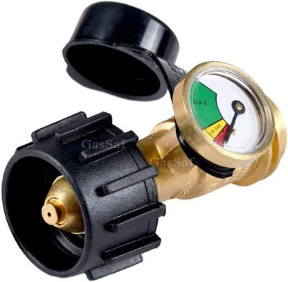 GasSaf Propane Tank Gas Gauge - Universal QCC1 Type 1 Leak Detector & Pressure Meter