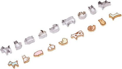 Fox Run Mini Animal Cookie Cutters - Metallic Design, Perfect for Baking Fun | 0.75 x 1.5 x 1 Inches