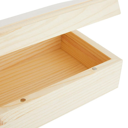 Bright Creations Wooden Boxes - 4 Pack, 5.5 x 3.5 x 2 in, Unfinished Pinewood - Wood Box with Hinged Magnetic Lid - DIY Crafts & Storage