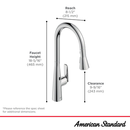 American Standard 104880DC00 Aspirations Touchless Pull-Down Kitchen Sink Faucet, 1.8 GPM, Stainless Steel
