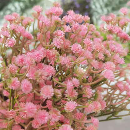 Bringsine Baby Breath Gypsophila Deco, Pink Colour Artificial Flowers, 40 Pieces/lot
