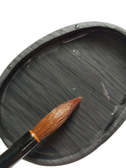 Easyou Hu Brush Chinese Brush for Regular Running Script of Calligraphy and Figure Flower Drawing Pure Wolf Hair(Weasel) 0.45 * 2.6cm(0.18"*1.02") mbdq S
