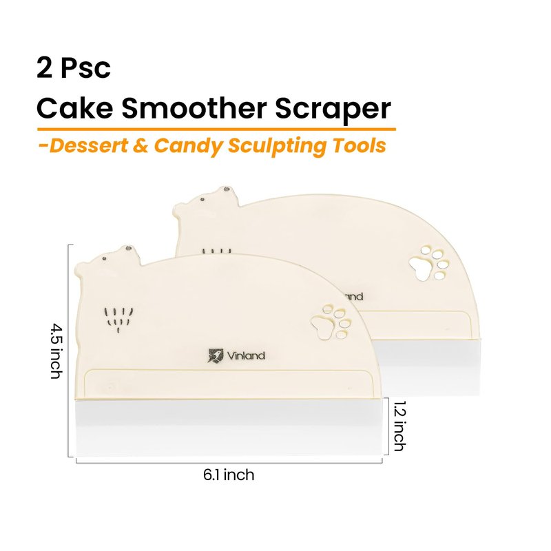 2 Pcs Cake Smoother Scraper, Cake Decorating Supplies Acrylic Cake Scraper Cake Decorating Supplies Food-Grade Transparent Flexible PE Plastic Cake Scraper‌ - Designed for Bread and Cake Decoration
