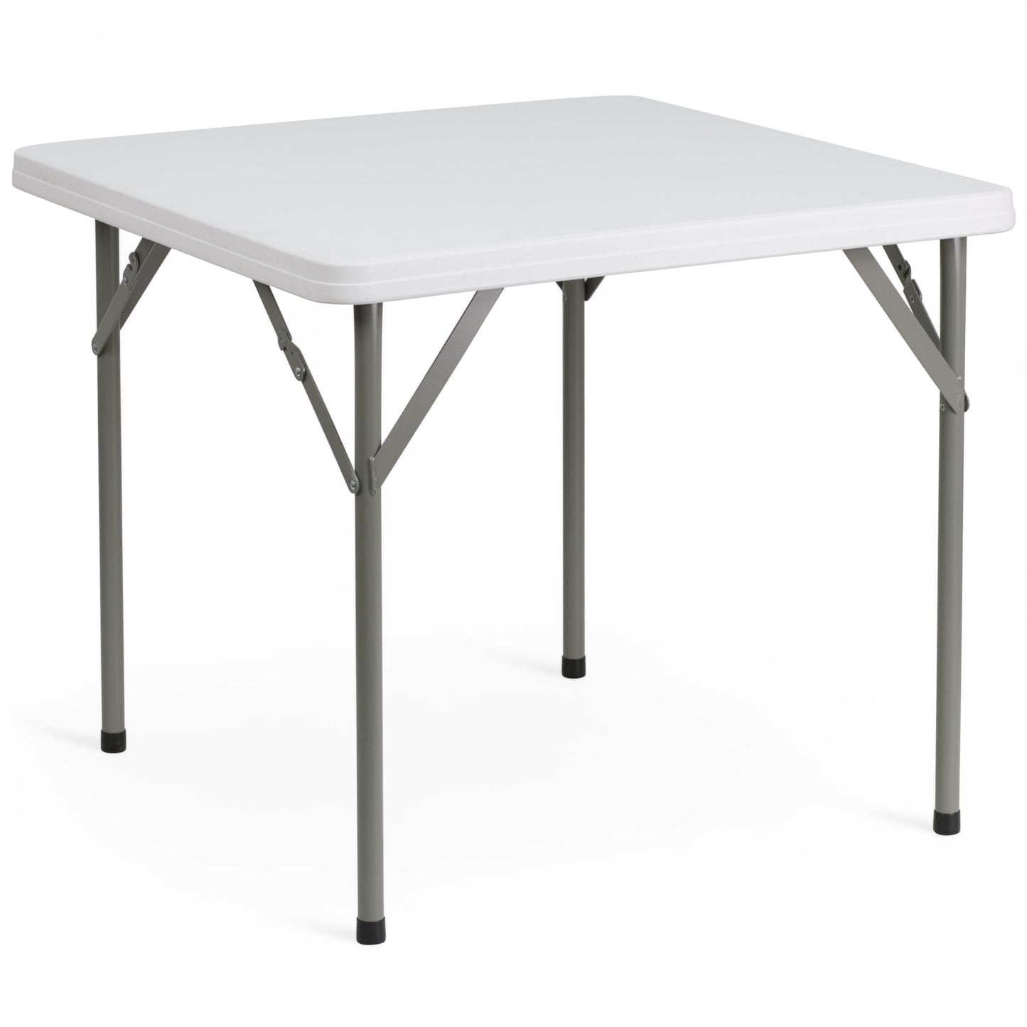 Flash Furniture Square Plastic Folding Event Tables, Set of 12, Granite White