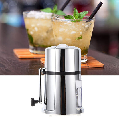Manual Ice Crusher, Hand Crank Ice Crusher, Commercial Household Portable Shaved Ice Crusher Ice Shaver with Stainless Steel Blade for Snow Cone, Slush