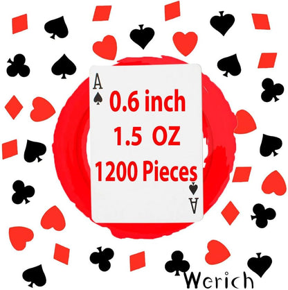 Werich Casino Poker Confetti, Metallic Foil Table Scatters for Party Decorations, Wedding, Birthday