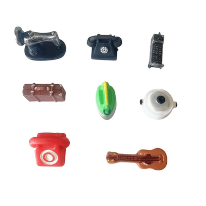 SIX VANKA 25pcs Miniature Resin Retro Home Appliances Decoration Sets Cameras Telephone Photo Props DIY Pretend Play Doll House