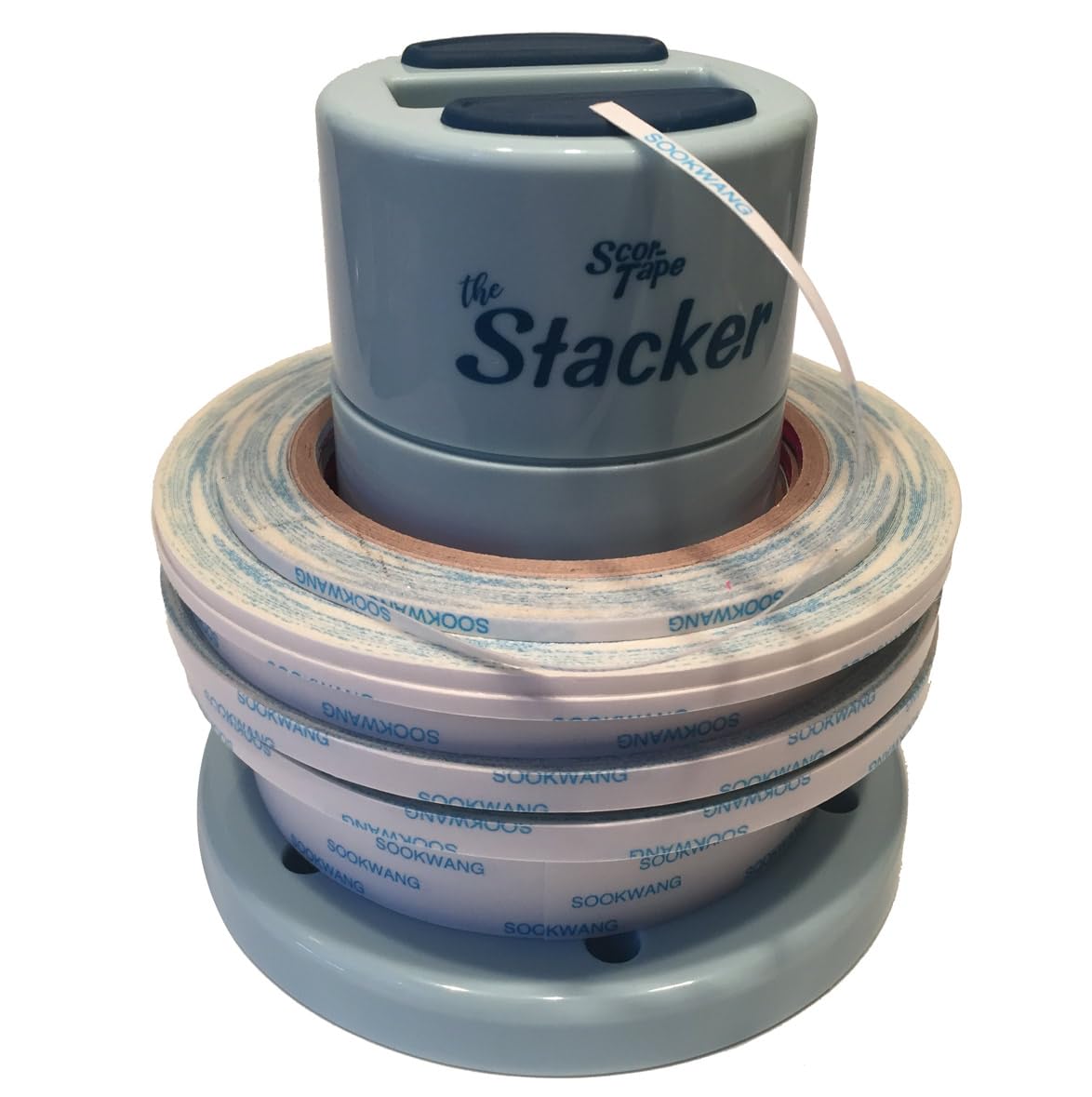 Scor-Pal The Stacker – Craft Tape Roll Holder & Stackable Storage for 3" Core Double-Sided Tape Rolls