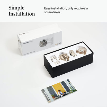 Level Bolt Smart Deadbolt - Make Your Lock Smart & Keep Your Existing Hardware and Keys - Keyless Entry via Level App (iOS & Android) - Works with Apple Home