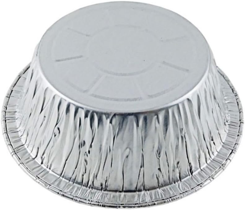 PACTOGO Disposable Aluminum 5 3/4" Meat Pot Pie - Extra Deep Pan Baking Tin, Pack of 25