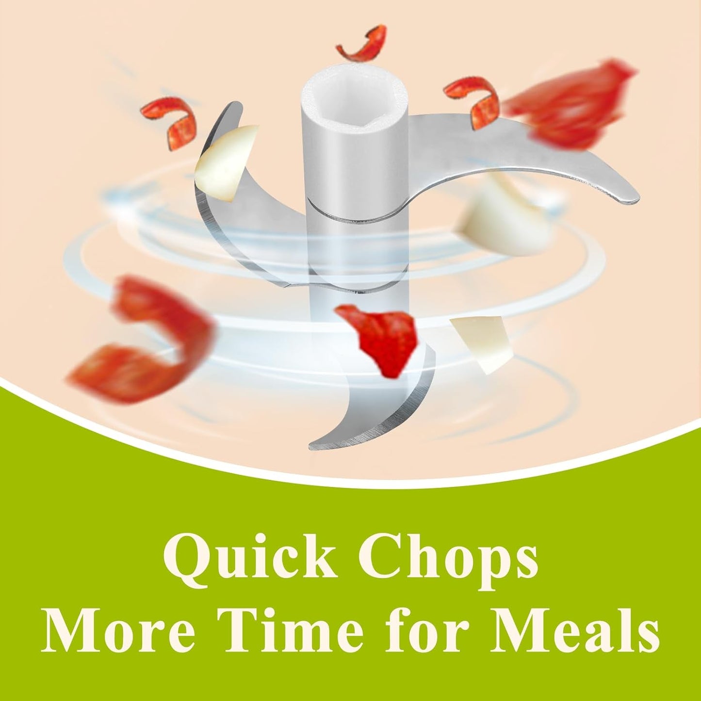 Electric Garlic Chopper 250ml, Mini Cordless Food Processor with 304 Stainless Steel Blade