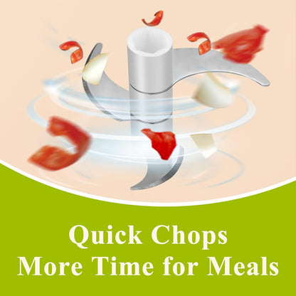 Electric Garlic Chopper 250ml, Mini Cordless Food Processor with 304 Stainless Steel Blade