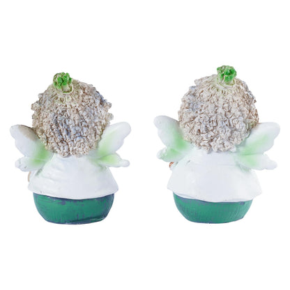 Brizoria Fairy Garden Accessories Set of 2 Whimsical Male and Female Fairy Figurines Hand Painted Resin Miniature Garden Decor for Outdoor Patio Porch Shelf Tabletop Display