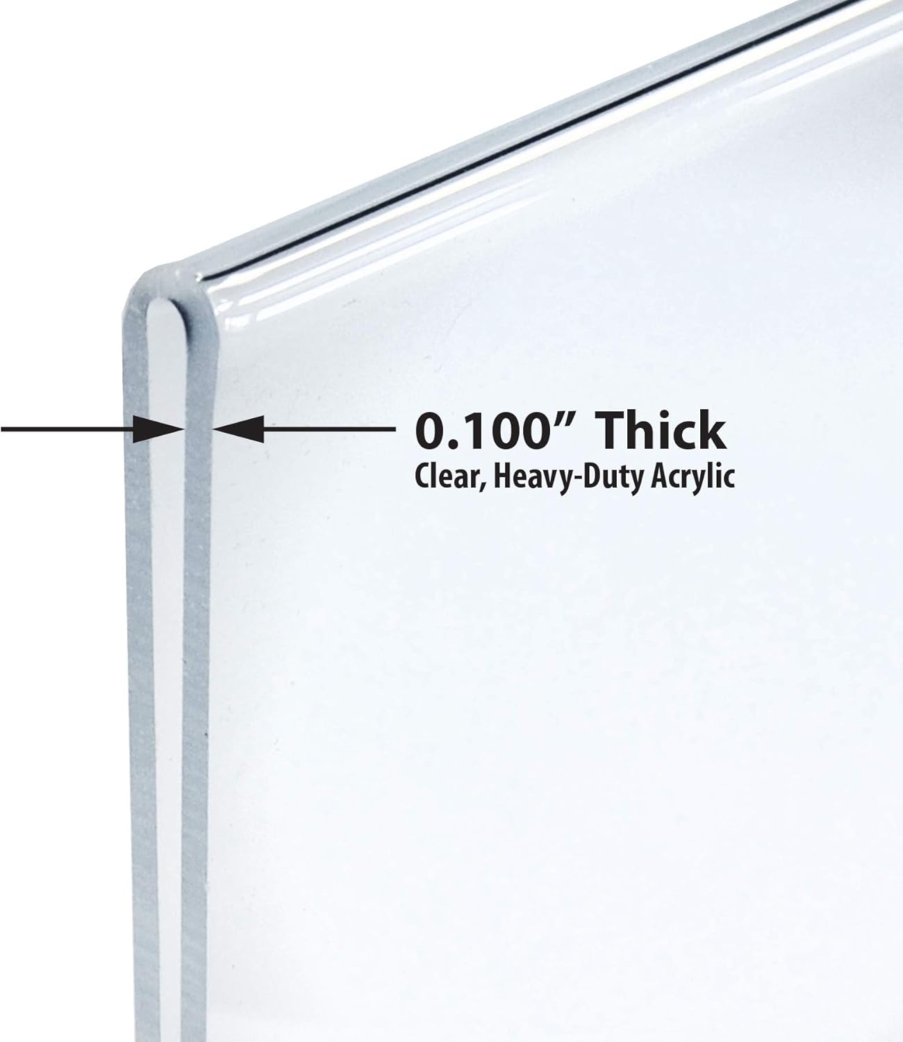 Azar 152727 Horizontal Double-Sided Stand Up Sign Holder, 10 Count, Clear, 6 in W X 4 in H