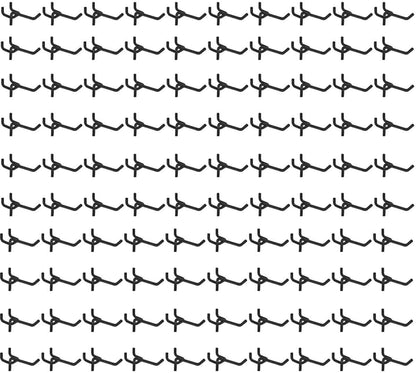 FactorDuty 100 Pack 2 inch Length Steel Black PEG Board Pegboard Shelving Hooks Wholesale Lot 20 lbs PEG Hooks Organizer Tools for Craft Storage, Garage, Kitchen, Tools and More