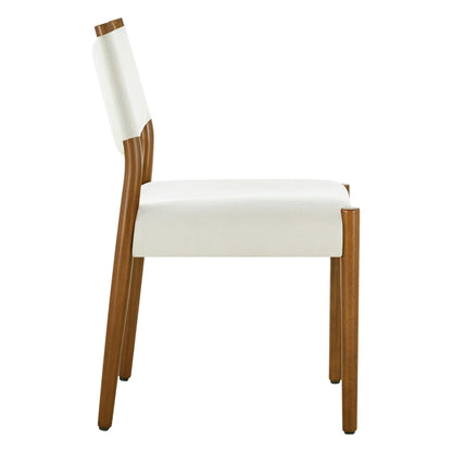 KISLOT Upholstered Dining Chairs Set of 4, Solid Wood Armless Kitchen Chairs with Soft Polyester Fabric, 18.9" Seat Height, Modern Dining Room Seating, 300 lbs Capacity, Linen