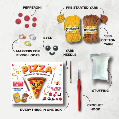 Stitchers Crochet Kit for Beginners Kids and Adults - Learn to Crochet Amigurumi Kit for Starters with Beginner Friendly Yarn and Step by Step Videos