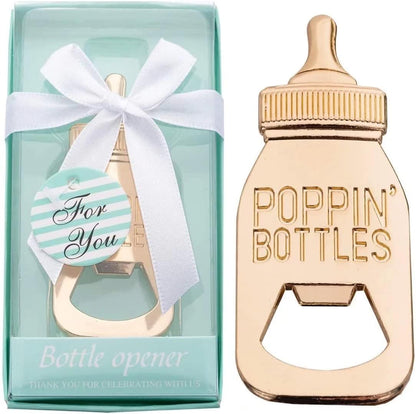 24-Pack Baby Shower Favor Bottle Openers - Blue Souvenirs and Decorations