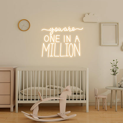 Neonawall Neon Sign for Wall Decor Light Up Letters Led Sign Birthday Party Gifts Led Decorative Night Signs Room Decor Supplies Birthday Party Signs for Home Bedroom Dorm (You Are One in A Million)