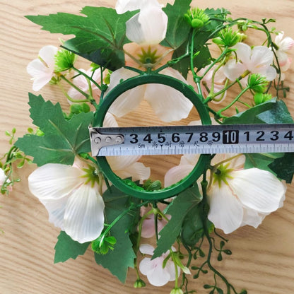 Set of 4 Artificial Peony Flower Candle Rings Wreaths 3 Inch Center Small Floral Spring Candle Rings for Pillars Wedding Home Table Centerpiece Decor (Orange)
