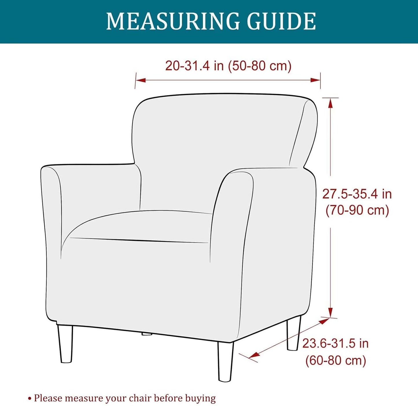1-Piece 07 NILUOH Banquet Armchair Slipcover Stretch Chair Covers with Arms Printed Soft Accent Chair Cover Anti-Slip