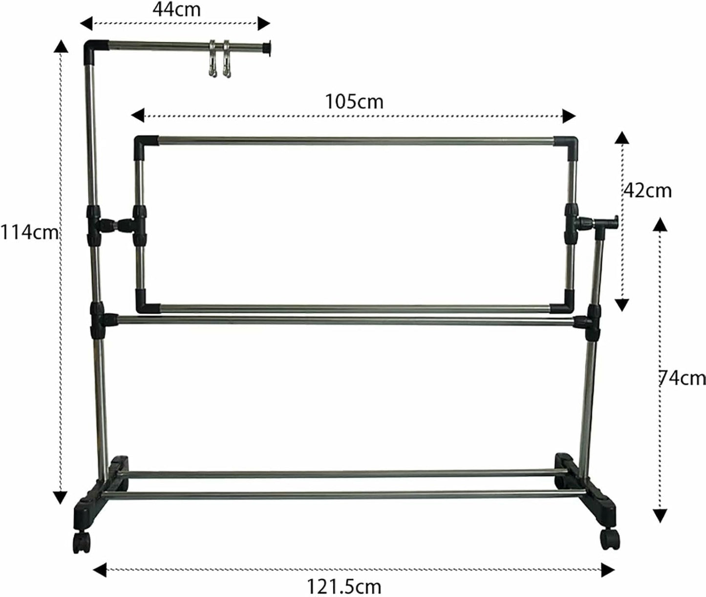 Adjustable Embroidery Stand - Needlework Floor Frame for Cross Stitch Craft, Height Adjustable Lap Table for Art Sewing Holder, Standing Embroidery Tool for Increased Comfort and Precision~/