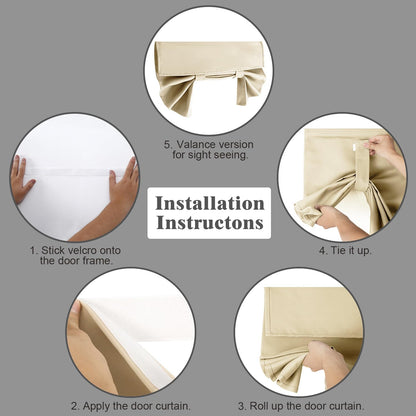 Soft Blackout Silk Look Satin Small Door Curtains, Elegant French Door Panels for Privacy, Beige, 24"x18", 1 Panel