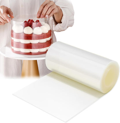 Cake Collars, Transparent Cake Rolls, 4 x 394inch Acetate Cake Collar Roll for Decorating Cake